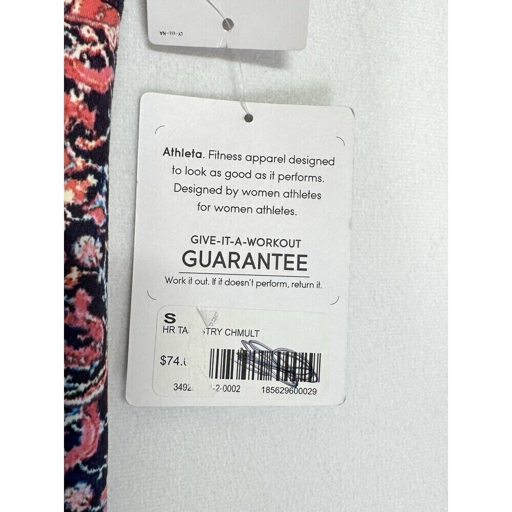 Athleta High Rise Chaturanga Tapestry Leggings Womens Small Paisley Crop NEW - Picture 3 of 10